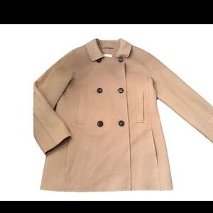 S’ Max Mara Cucito a Mano Wool Coat Women’s US 4 Beige Virgin Wool Italy